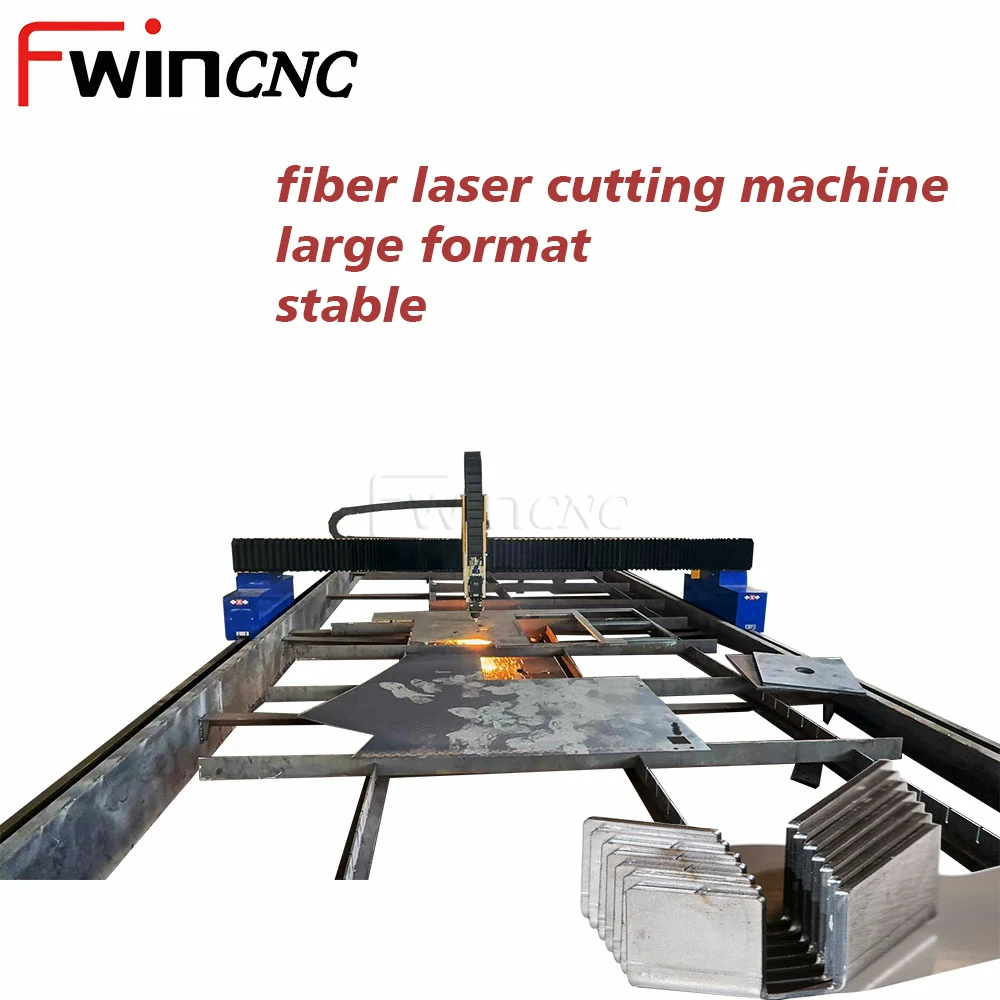 Fwincnc heavy gantry laser cutting machine with reinforced high-rigidity structure