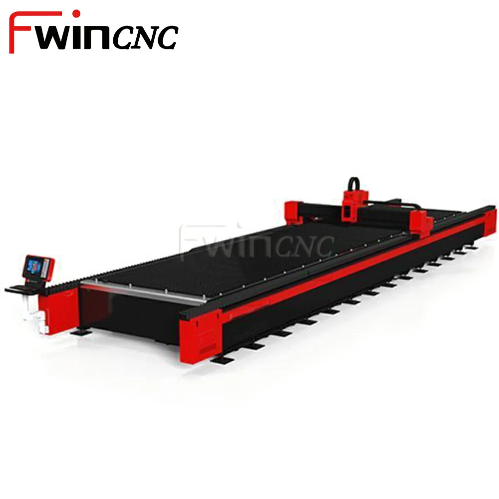 Fwincnc heavy-duty ground rail laser cutting machine with large format processing bed