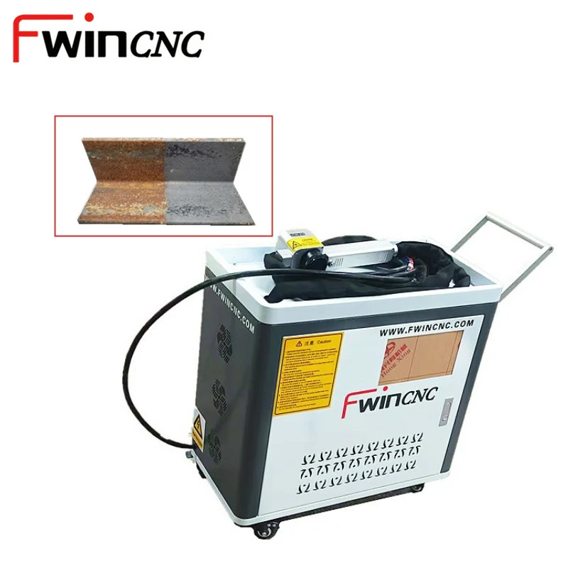 Fwincnc portable pulse laser cleaning machine with handheld pulsed laser cleaning gun