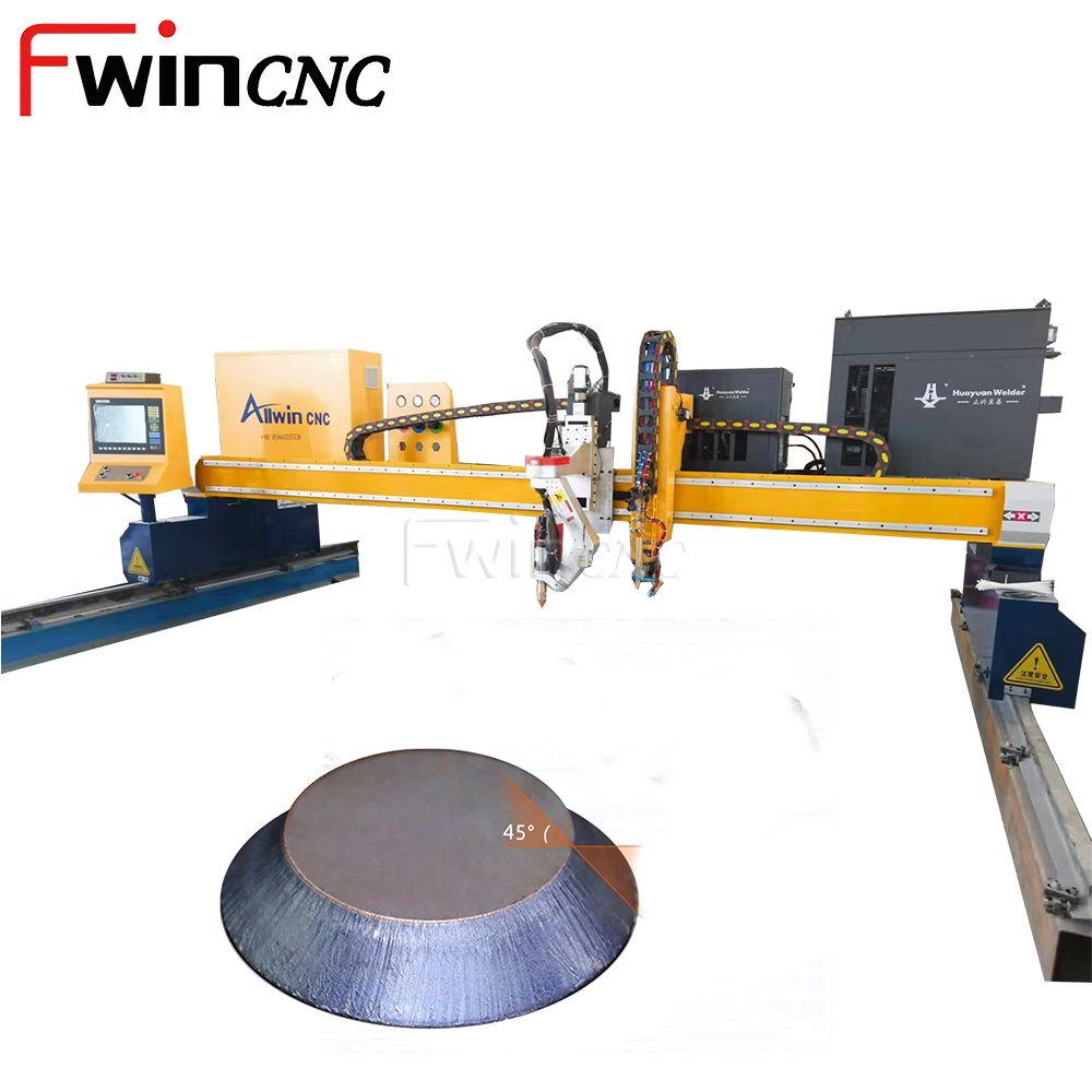 Fwincnc CNC Plasma beveling Cutting Machine groove chamfering plasma beveled edges