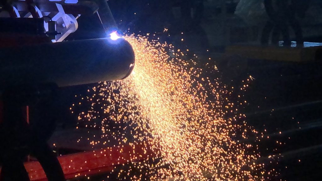5-axis gantry CNC plasma round tube beveling cutting machine