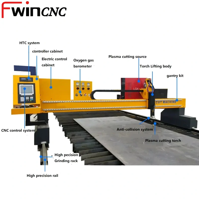 fwincnc high frequency cnc gantry plasma cutter for metal sheet industrial machinery