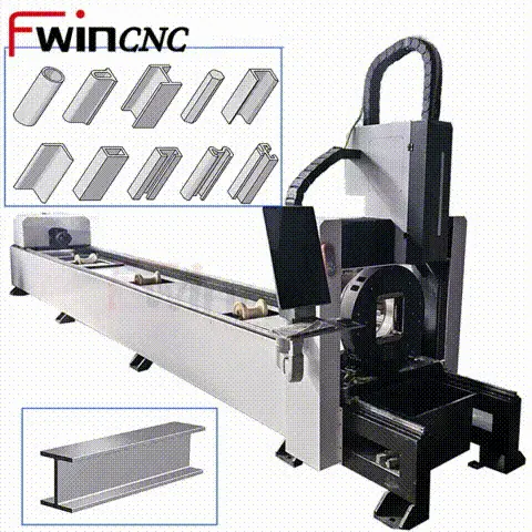 fwincnc laser plasma square round tube cutting machine