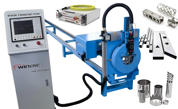 fwincnc Компактный лазерный станок для резки труб Подходит для круглых квадратных и прямоугольных труб