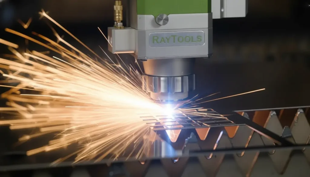 fwincnc laser cutting machine cutting metal workpiece