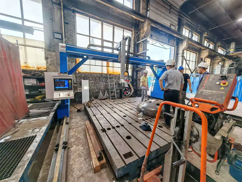 Plasma Bevel Head Cutting Machine for Pressure Vessel Dished Ends – Russia