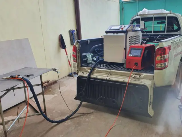 fwincnc laser welding machine on a truck