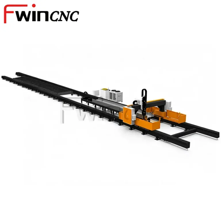 High-power ground rail fiber laser cutter specifically designed for extra-large H-beams and I-beams