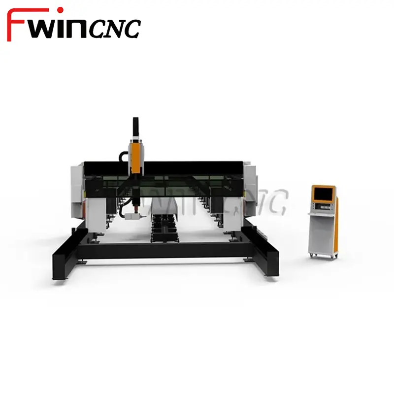 High-power ground rail fiber laser cutter specifically designed for extra-large H-beams and I-beams3
